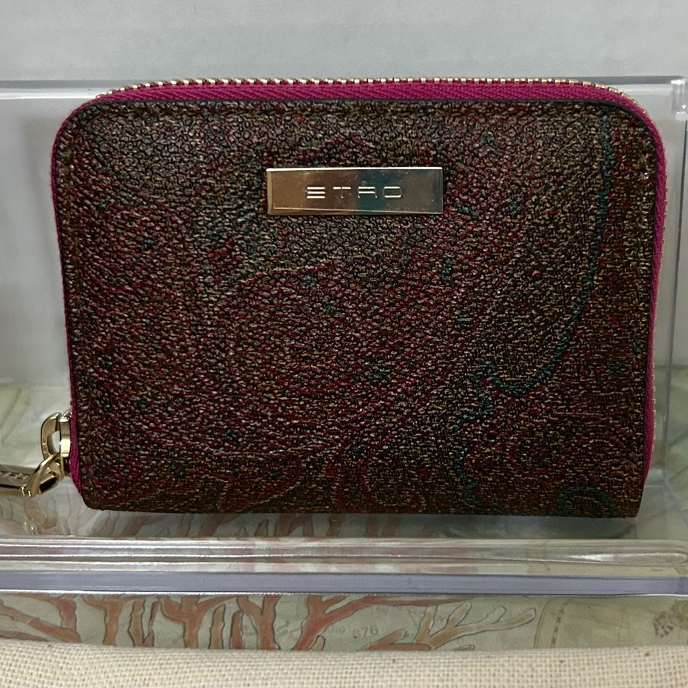Etro Paisley Card/Coin Wallet with Box